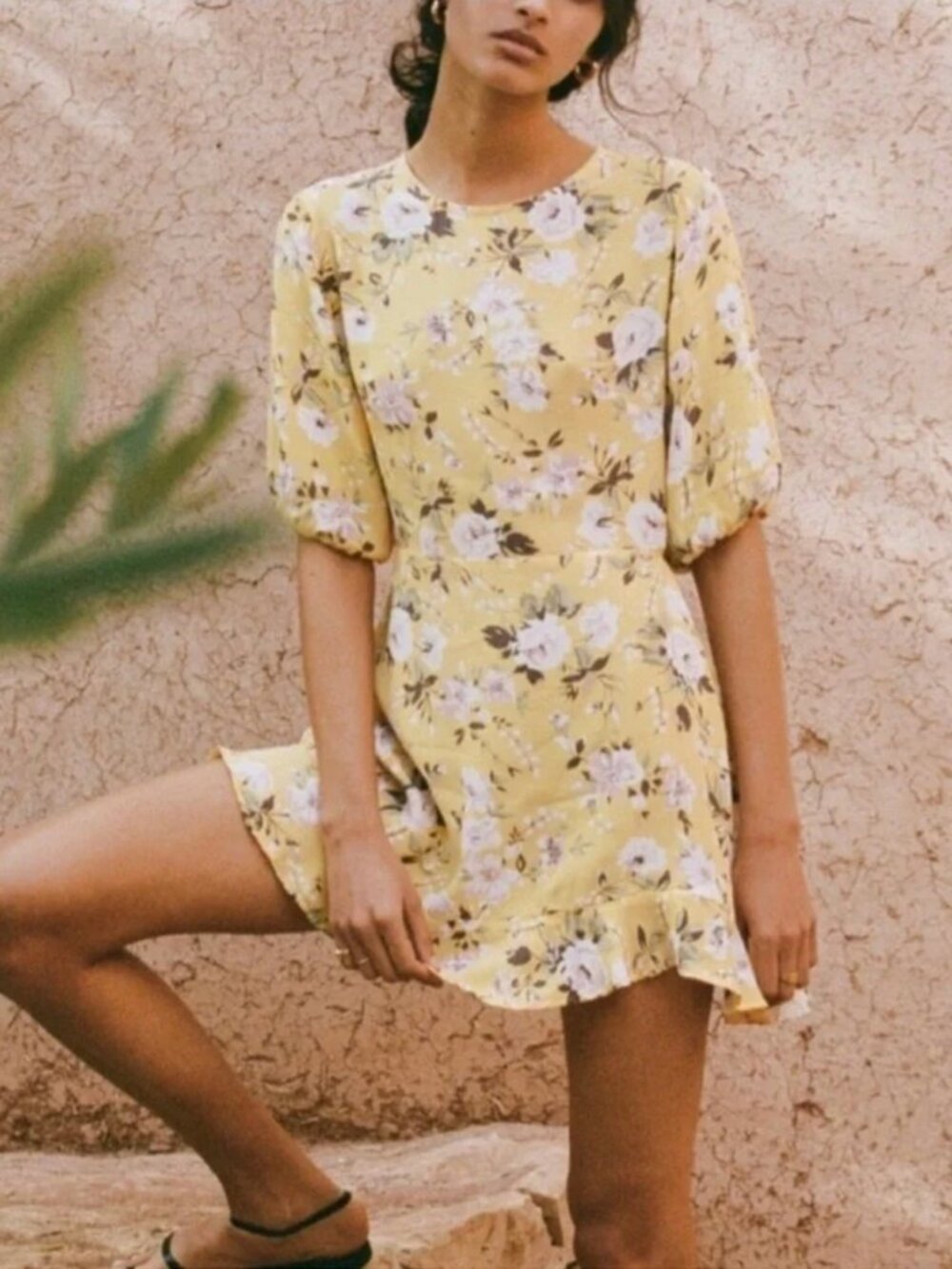 Faithfull the Brand Jeanette Dress - Pomeline Floral Jasmine Yellow - XS